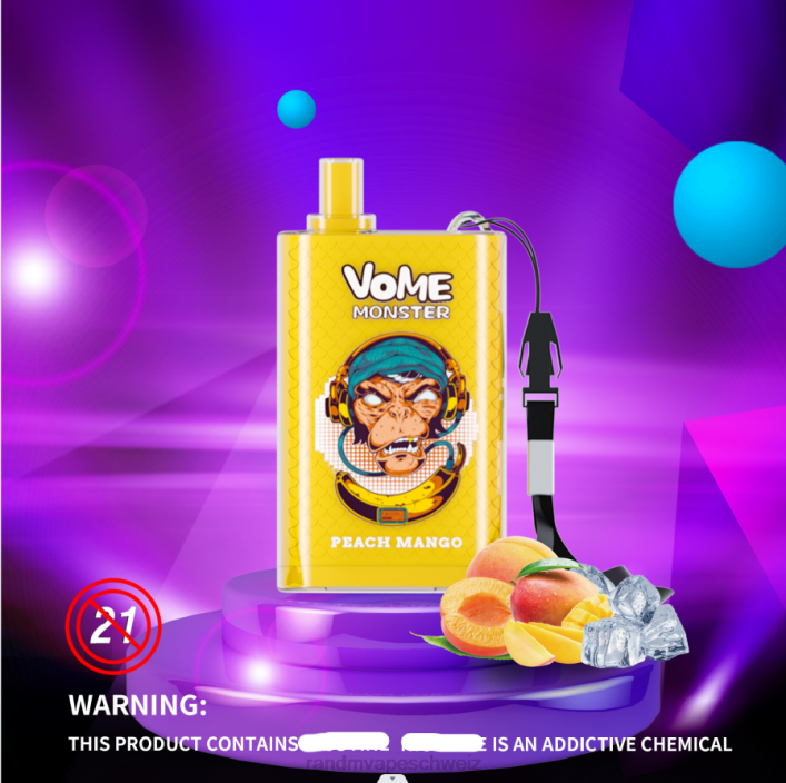 Tornado Vape Schweiz | RandM Vome Monster 00P2277 10000 Airflow Control Vape Pod Gerät 1St üppiges Eis